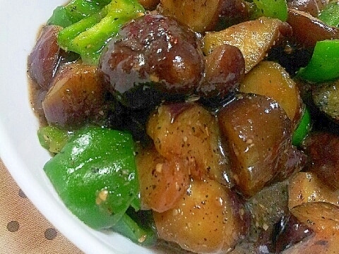 ✿なすとピーマンの甘味噌炒め❤